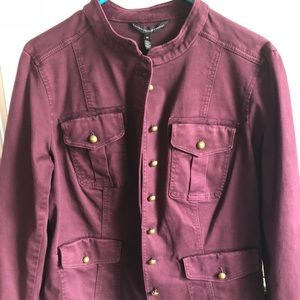 WHBM Burgundy Jacket.